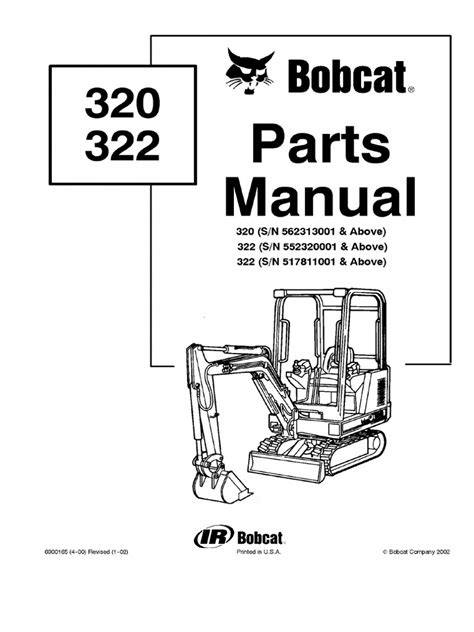 bobcat 322 parts manual free